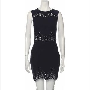 Elizabeth and James black sheath dress with detail. 00